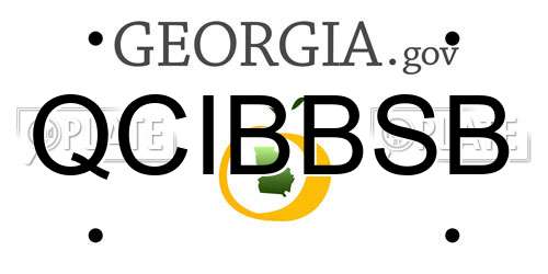 QCIBBSB Georgia License Plate