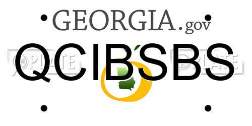QCIBSBS Georgia License Plate