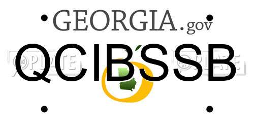 QCIBSSB Georgia License Plate