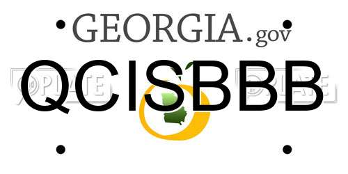 QCISBBB Georgia License Plate