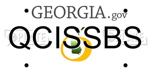 QCISSBS Georgia License Plate