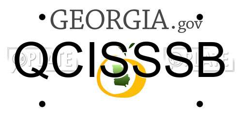 QCISSSB Georgia License Plate