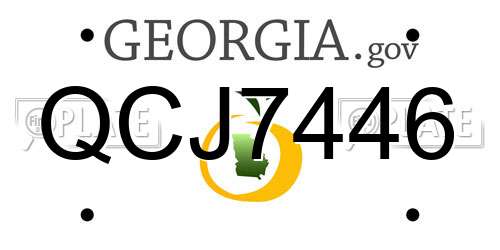 QCJ7446 Georgia License Plate