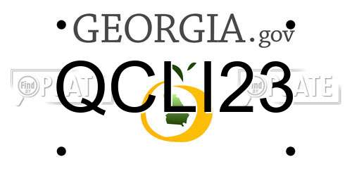 QCLI23 Georgia License Plate