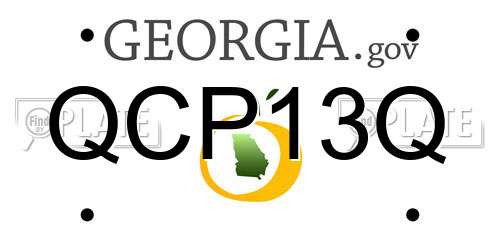 QCP13Q Georgia License Plate