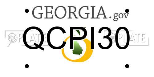 QCPI30 Georgia License Plate