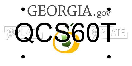 QCS60T Georgia License Plate