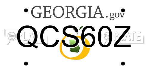 QCS60Z Georgia License Plate