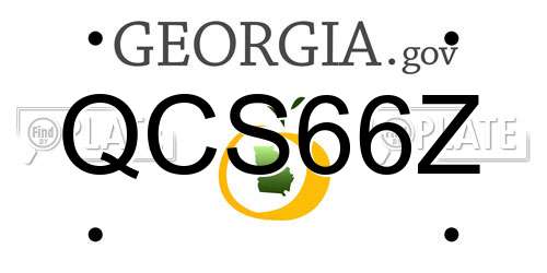QCS66Z Georgia License Plate