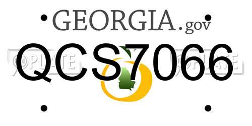 QCS7066 Georgia License Plate