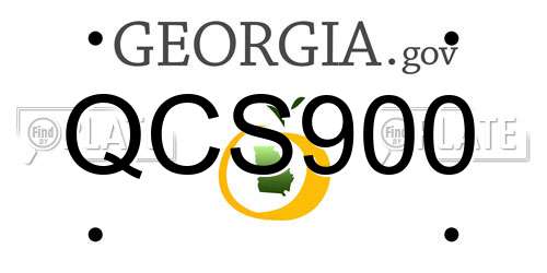 QCS900 Georgia License Plate