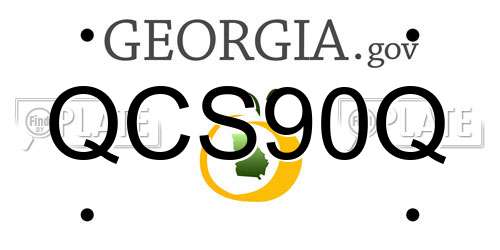 QCS90Q Georgia License Plate