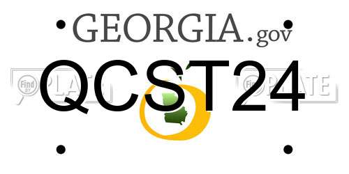 QCST24 Georgia License Plate