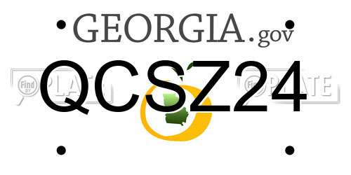 QCSZ24 Georgia License Plate