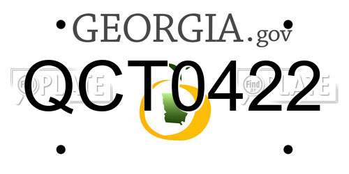 QCT0422 Georgia License Plate