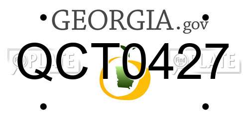 QCT0427 Georgia License Plate