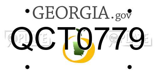 QCT0779 Georgia License Plate