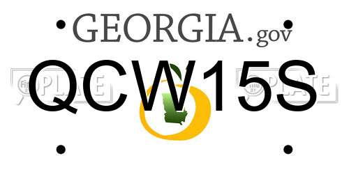 QCW15S Georgia License Plate