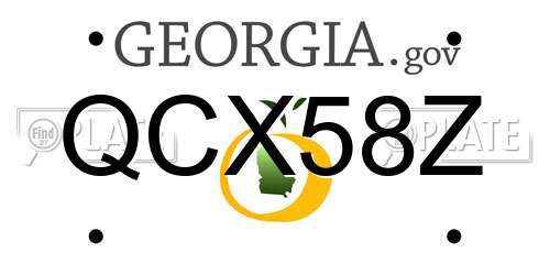 QCX58Z Georgia License Plate