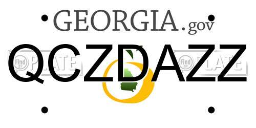 QCZDAZZ Georgia License Plate