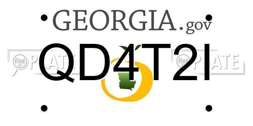 QD4T2I Georgia License Plate