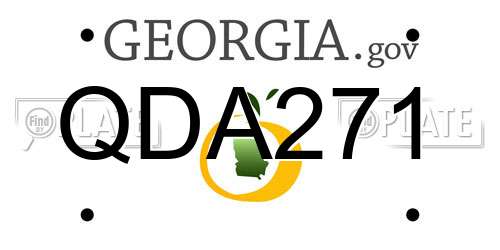 QDA271 Georgia License Plate