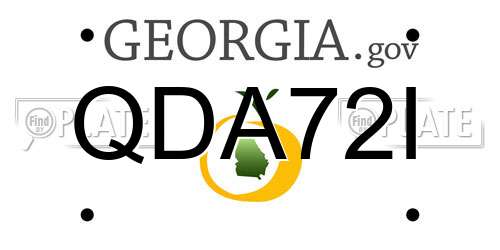 QDA72I Georgia License Plate