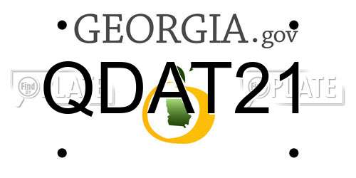 QDAT21 Georgia License Plate