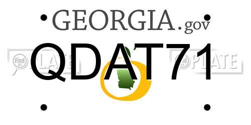 QDAT71 Georgia License Plate