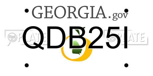 QDB25I Georgia License Plate