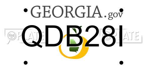 QDB28I Georgia License Plate