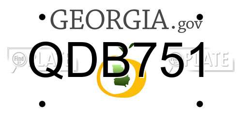 QDB751 Georgia License Plate