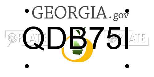 QDB75I Georgia License Plate