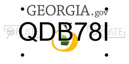 QDB78I Georgia License Plate