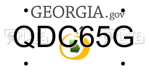 QDC65G Georgia License Plate