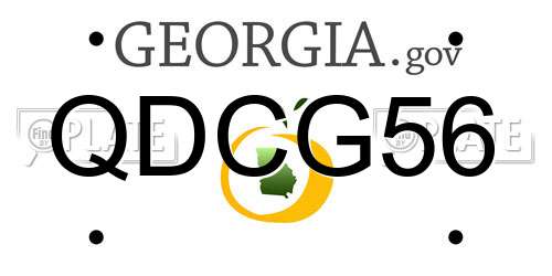 QDCG56 Georgia License Plate