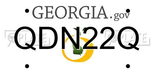 QDN22Q Georgia License Plate