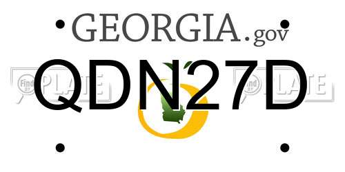 QDN27D Georgia License Plate