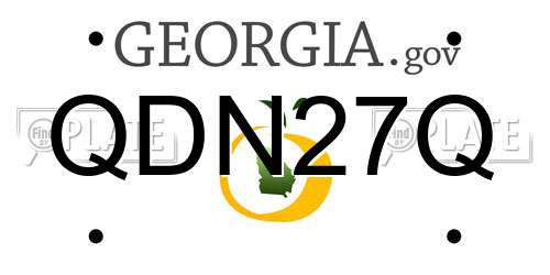 QDN27Q Georgia License Plate