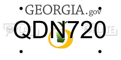 QDN720 Georgia License Plate
