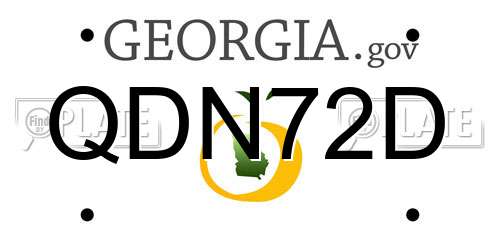 QDN72D Georgia License Plate