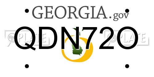QDN72O Georgia License Plate
