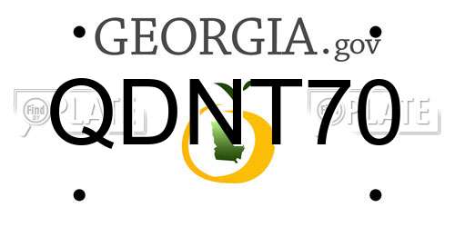 QDNT70 Georgia License Plate