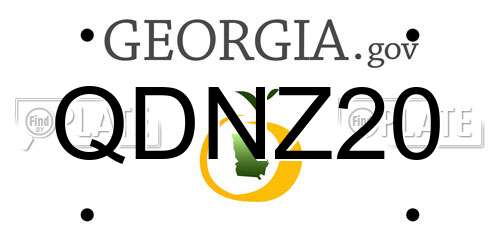 QDNZ20 Georgia License Plate