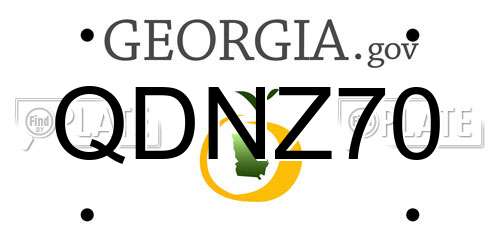 QDNZ70 Georgia License Plate