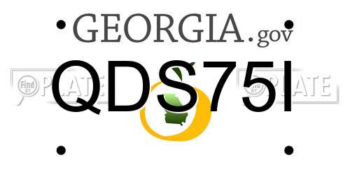 QDS75I Georgia License Plate