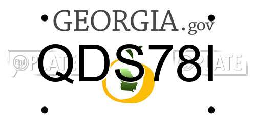 QDS78I Georgia License Plate