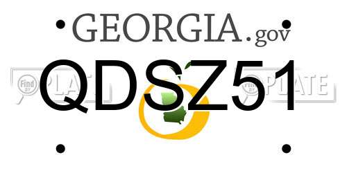 QDSZ51 Georgia License Plate