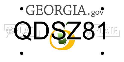 QDSZ81 Georgia License Plate