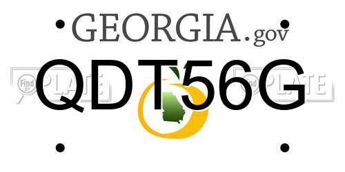 QDT56G Georgia License Plate